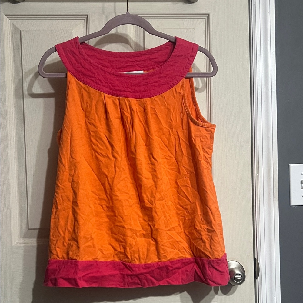 Chadwicks Orange and Pink Tank Top